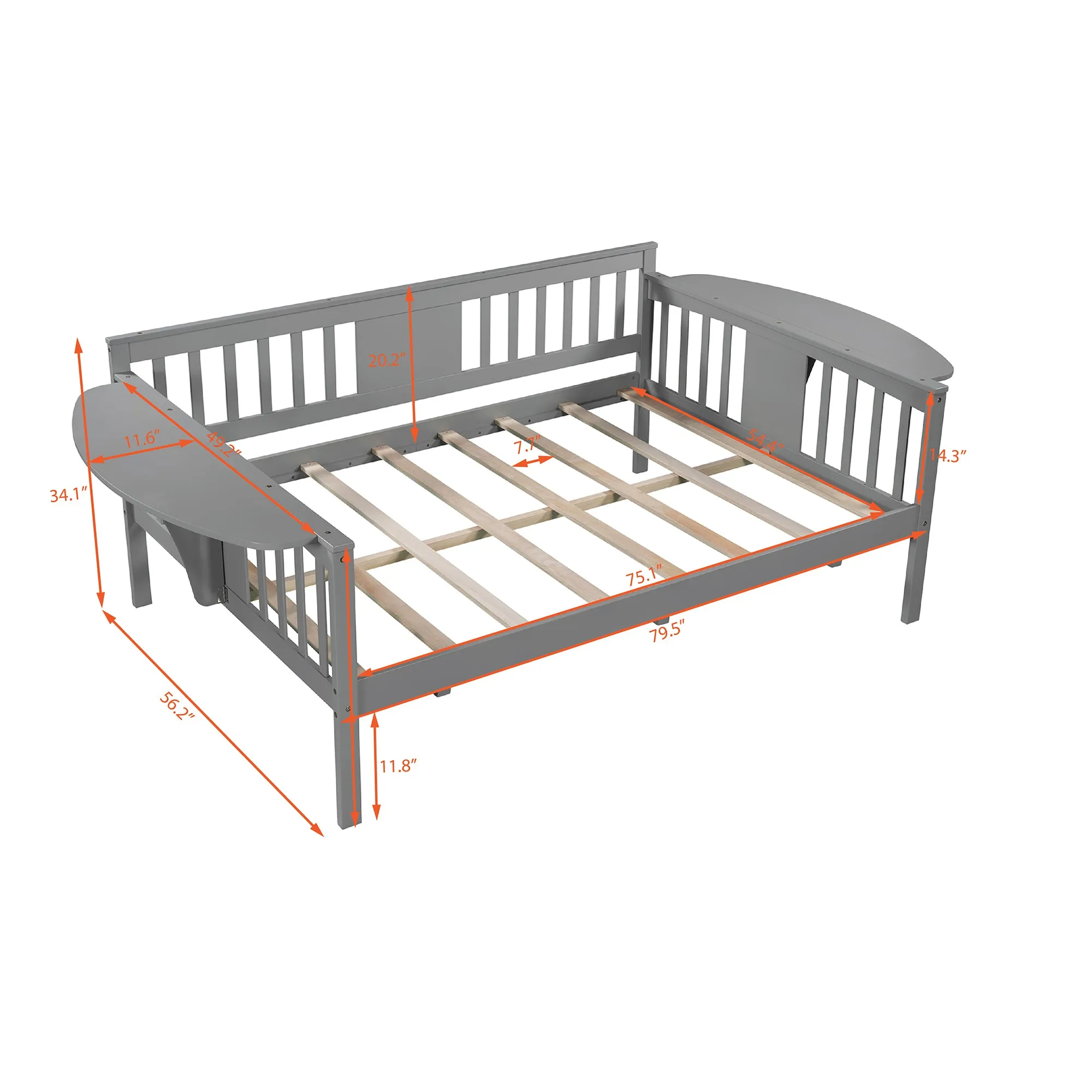 Kora Full Size Daybed - Gray