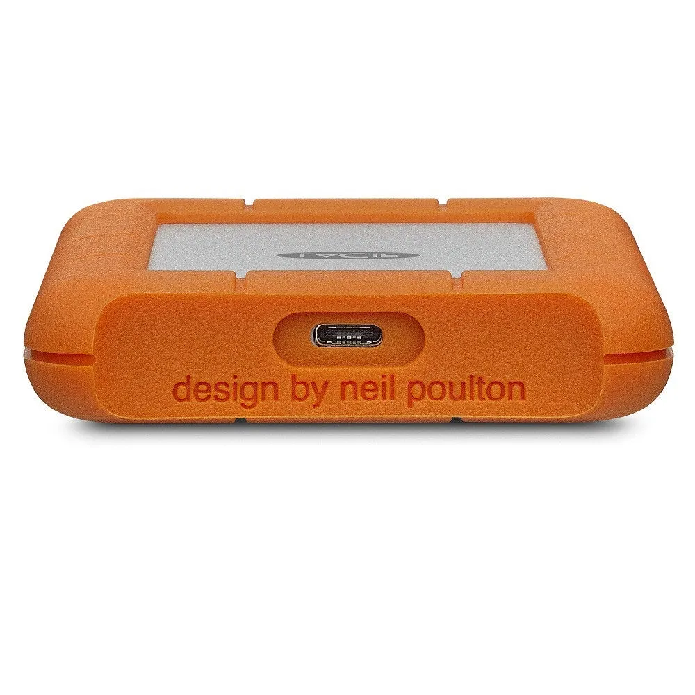 LaCie Rugged USB 3.1 Type-C Portable Hard Drive External Hard Disk External HDD Portable Drive (STFR2000800)(2TB)