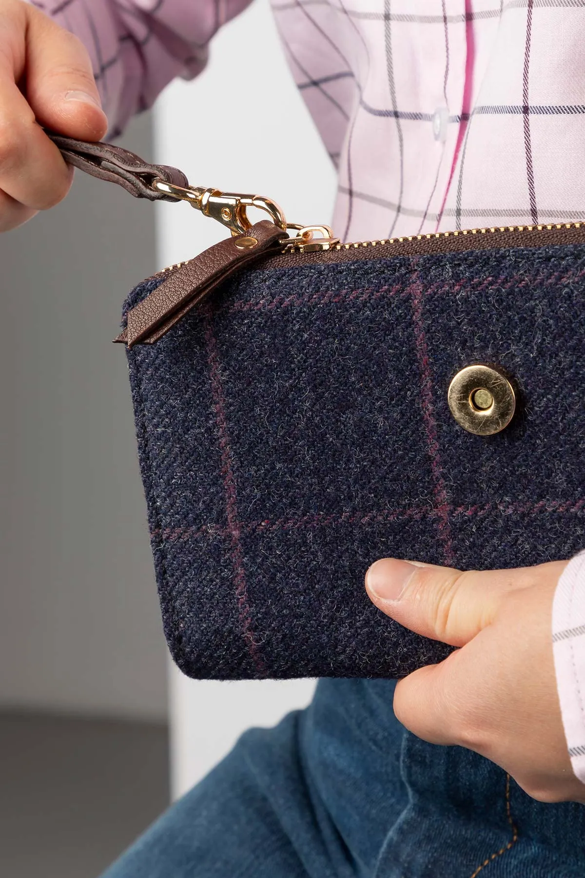 Ladies Tweed Clutch Purse - Helmsley