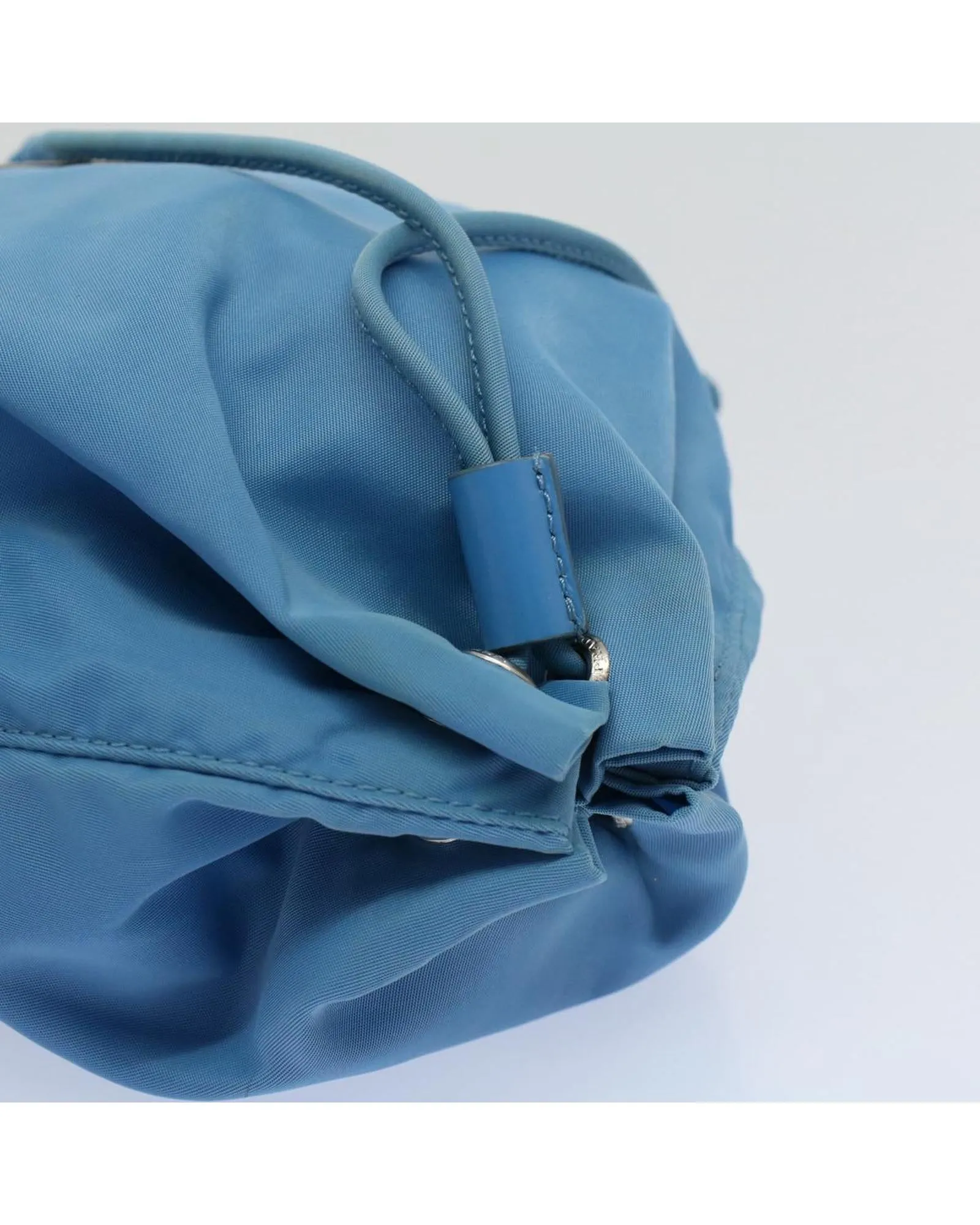 Light Blue Nylon Pouch by Italian Designer