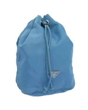 Light Blue Nylon Pouch by Italian Designer