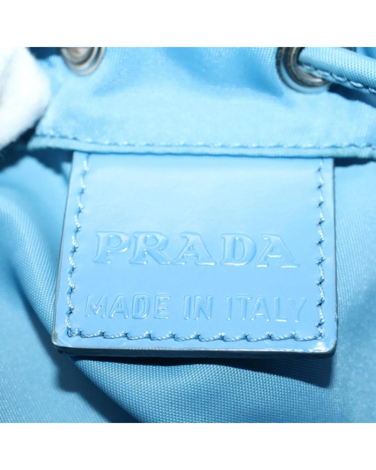 Light Blue Nylon Pouch by Italian Designer