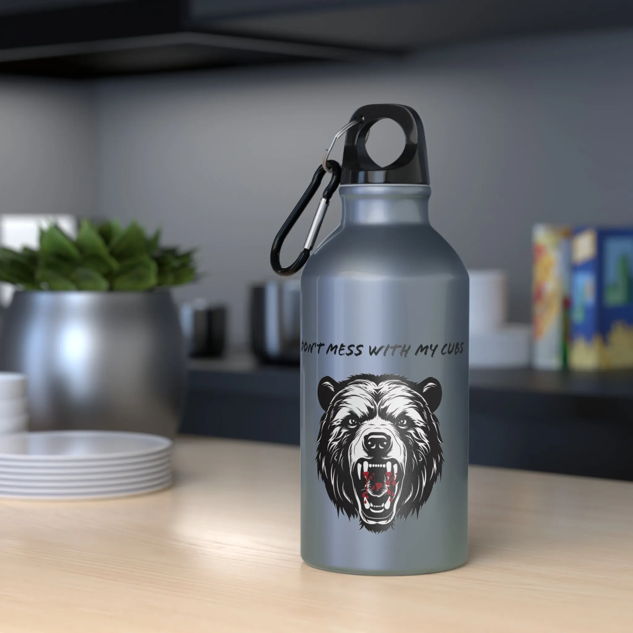 Mama Bear Stainless Steel Sport Bottle. Bottle For Work, Gym & Home. Perfect Gift for Mom, Gift For Grandma, Gift for New Mom. Hiking