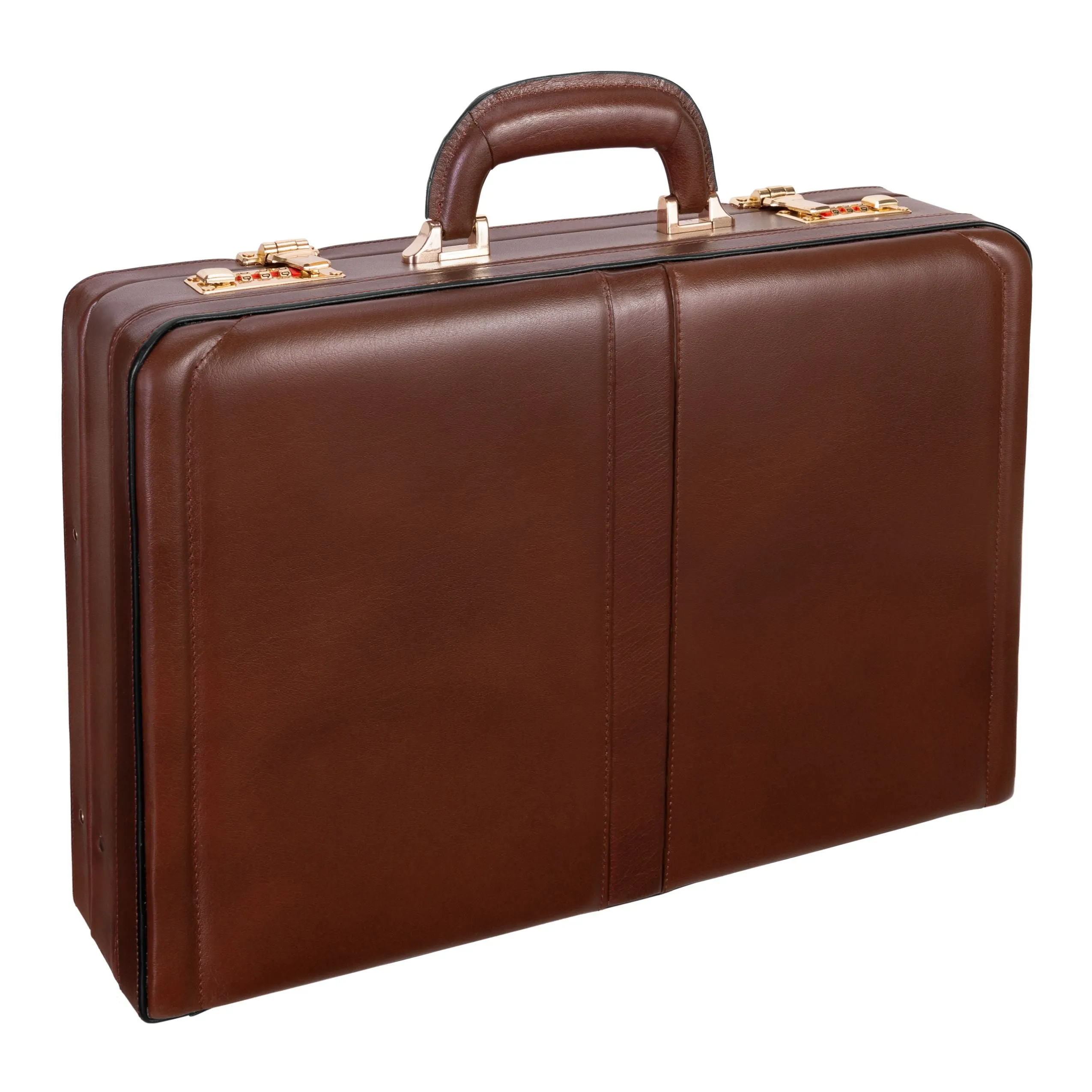 McKlein USA Harper Leather Expandable Attache Briefcase Assorted Colors