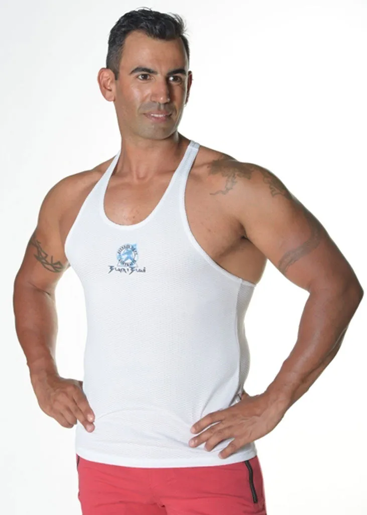 Men's T-Back Bubble Fabric Singlet