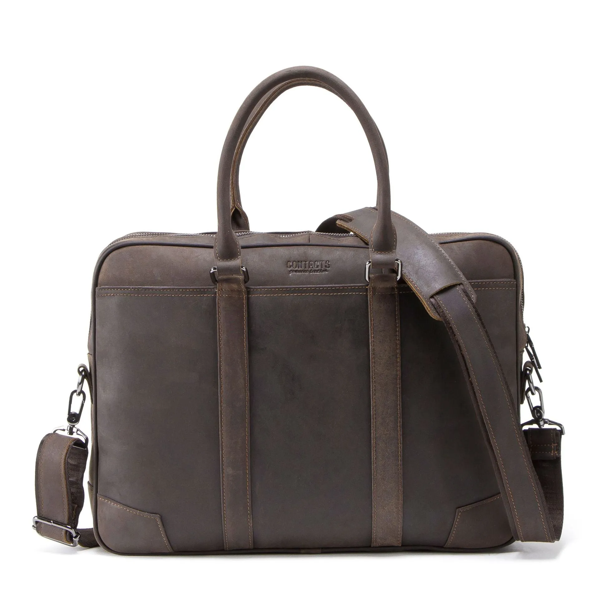 Multifunctional Leather Men's Business Briefcase