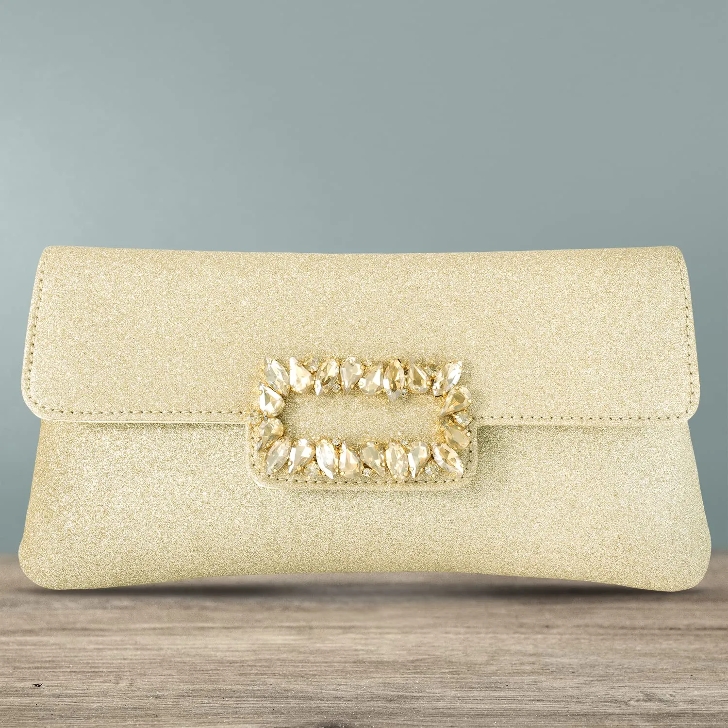 Peora Gold Clutch Purses for Women Girls Wedding Handmade Evening Handbags Party Bridal Clutch