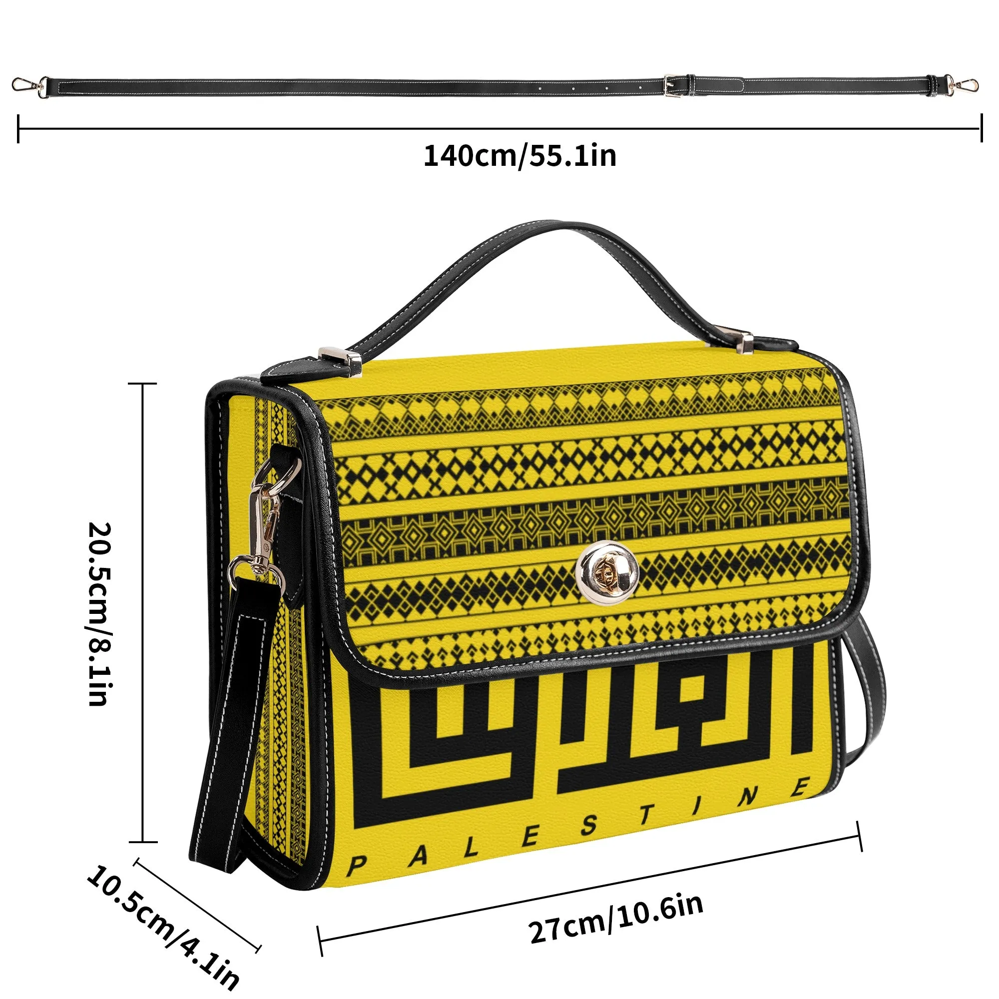 PU Leathe Elegant Yellow Shoulder Bag