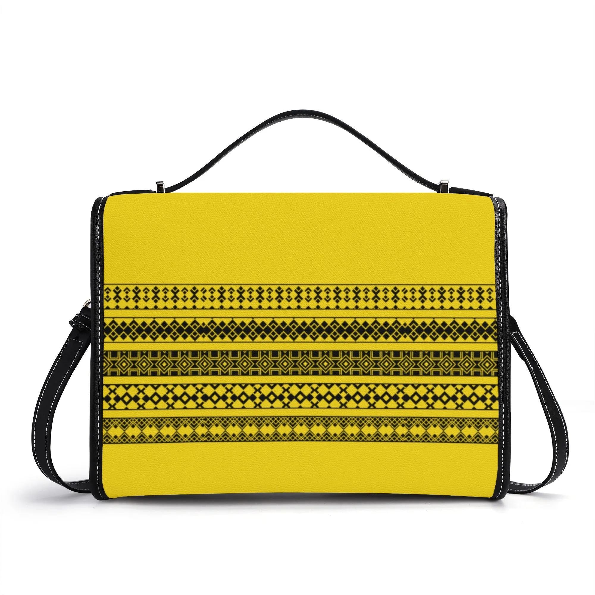 PU Leathe Elegant Yellow Shoulder Bag