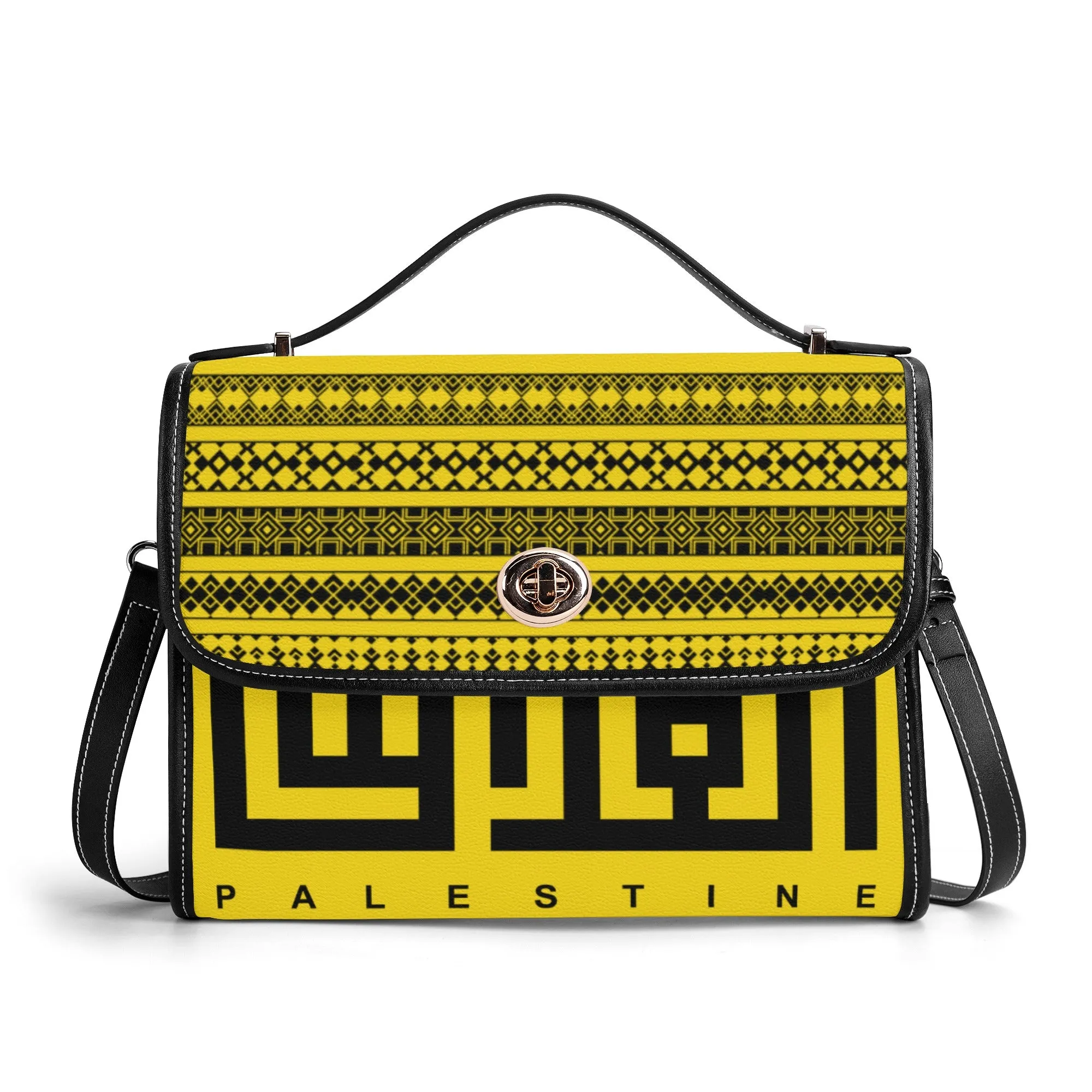 PU Leathe Elegant Yellow Shoulder Bag