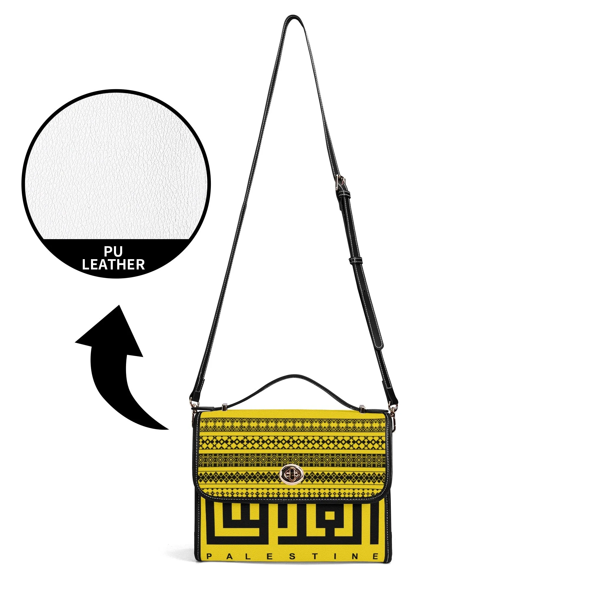 PU Leathe Elegant Yellow Shoulder Bag