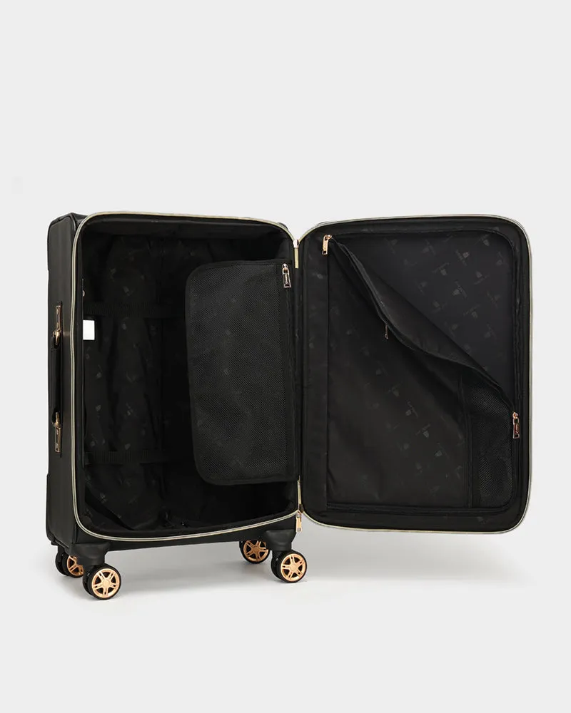 PY 2 Piece Suitcase Set in Black