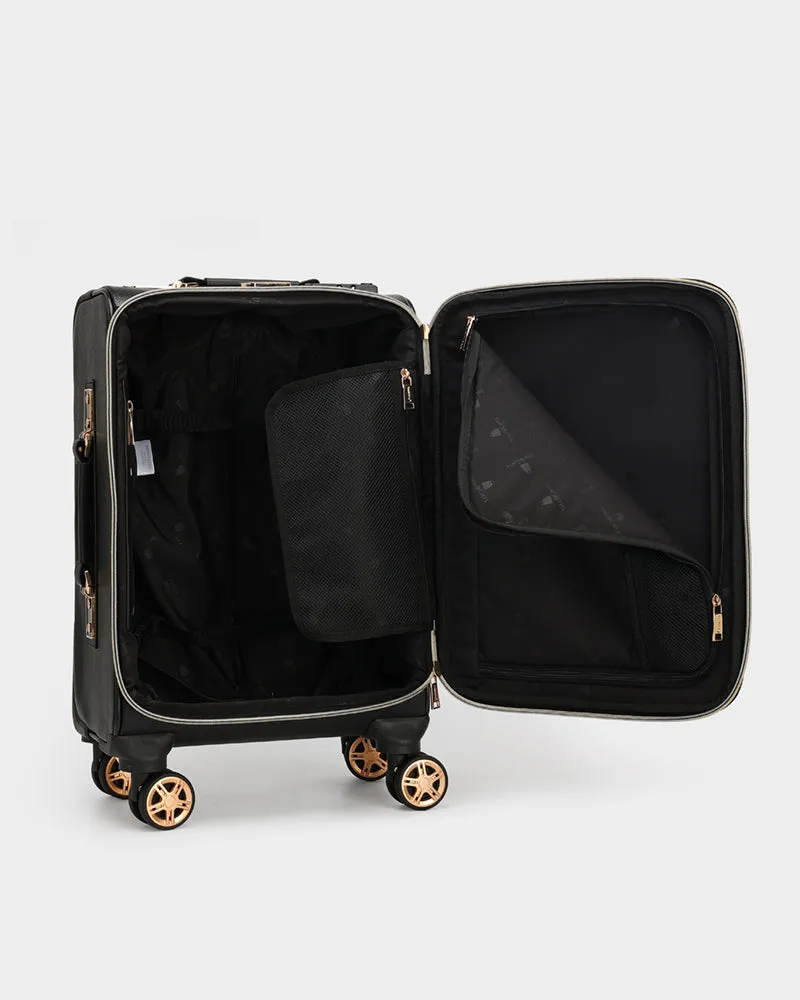 PY 2 Piece Suitcase Set in Black