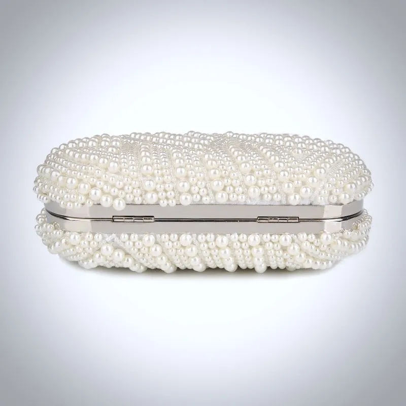 "Blaire" - Ivory Pearl Bridal Handbag Clutch