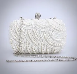 "Blaire" - Ivory Pearl Bridal Handbag Clutch