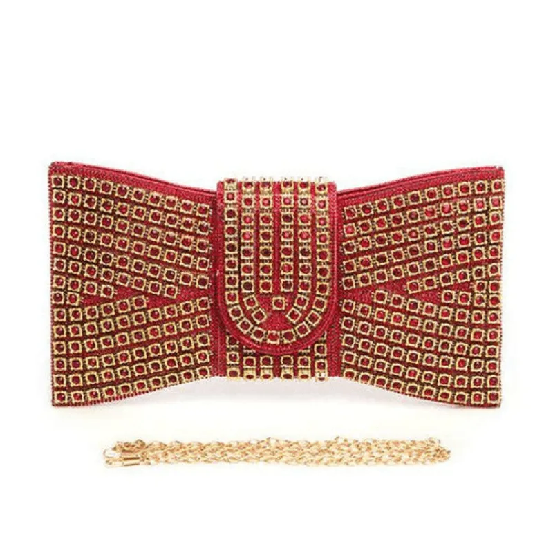 Rhinestone Bowtie Iconic Clutch Bag