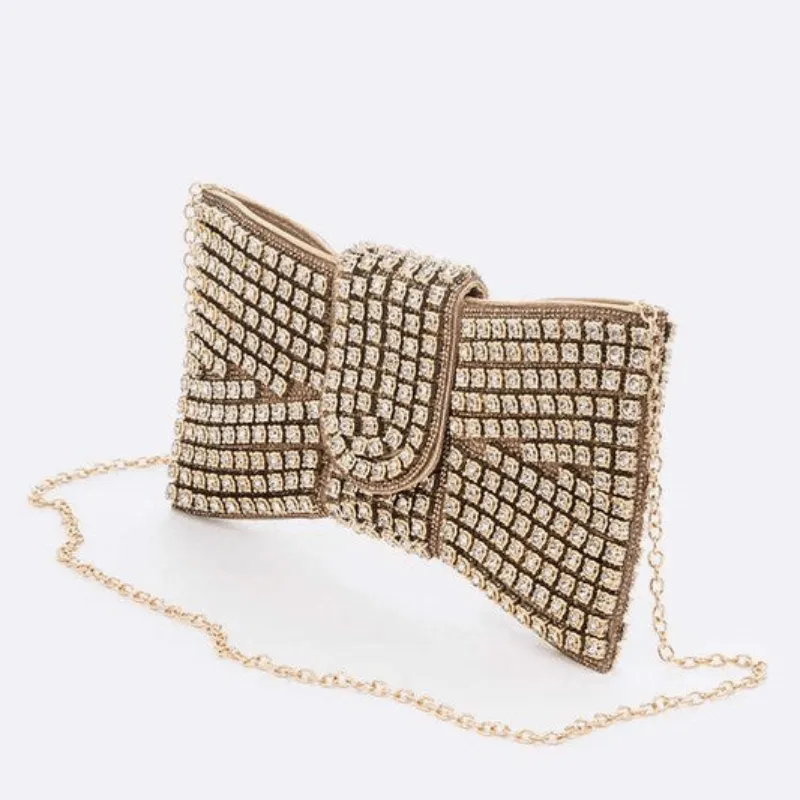 Rhinestone Bowtie Iconic Clutch Bag