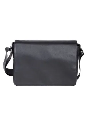 Scully Leather Soft Plonge Messenger Brief Black