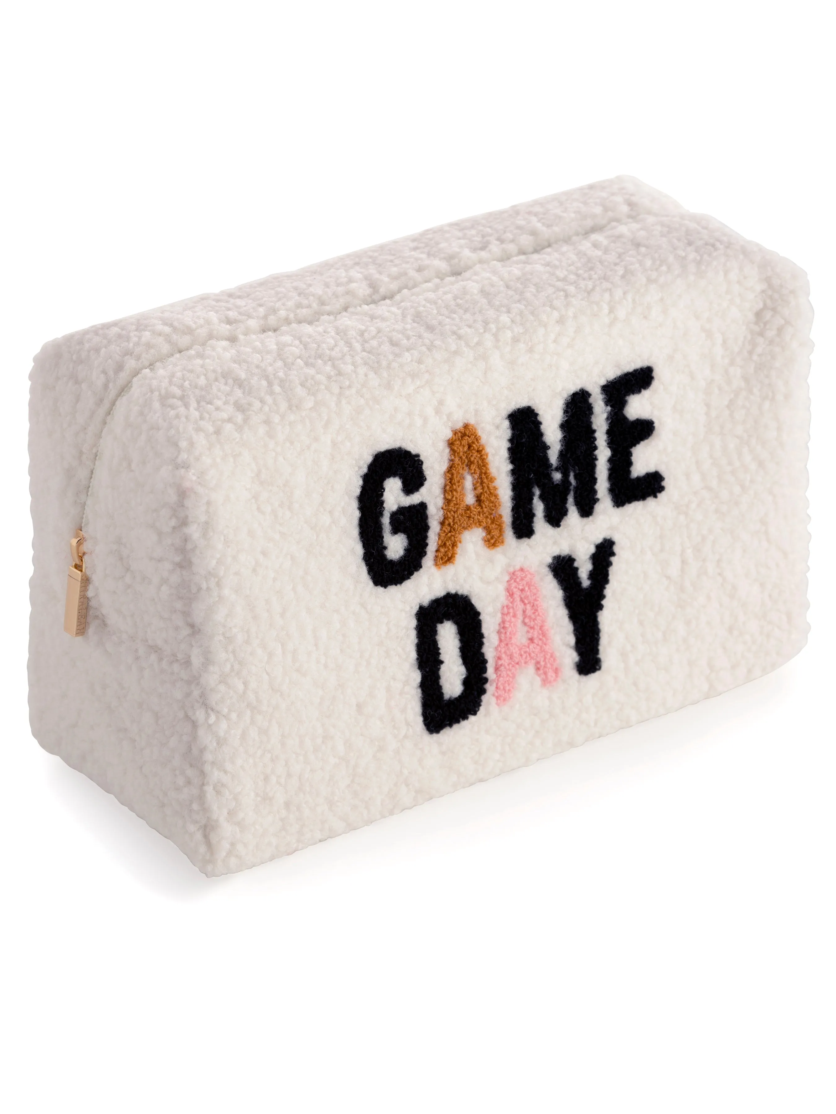 Shiraleah "Game Day" Sherpa Zip Pouch, Ivory