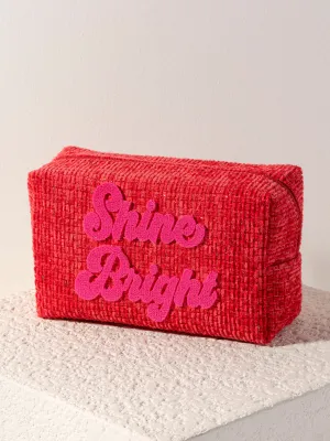 Shiraleah "Shine Bright" Zip Pouch, Red