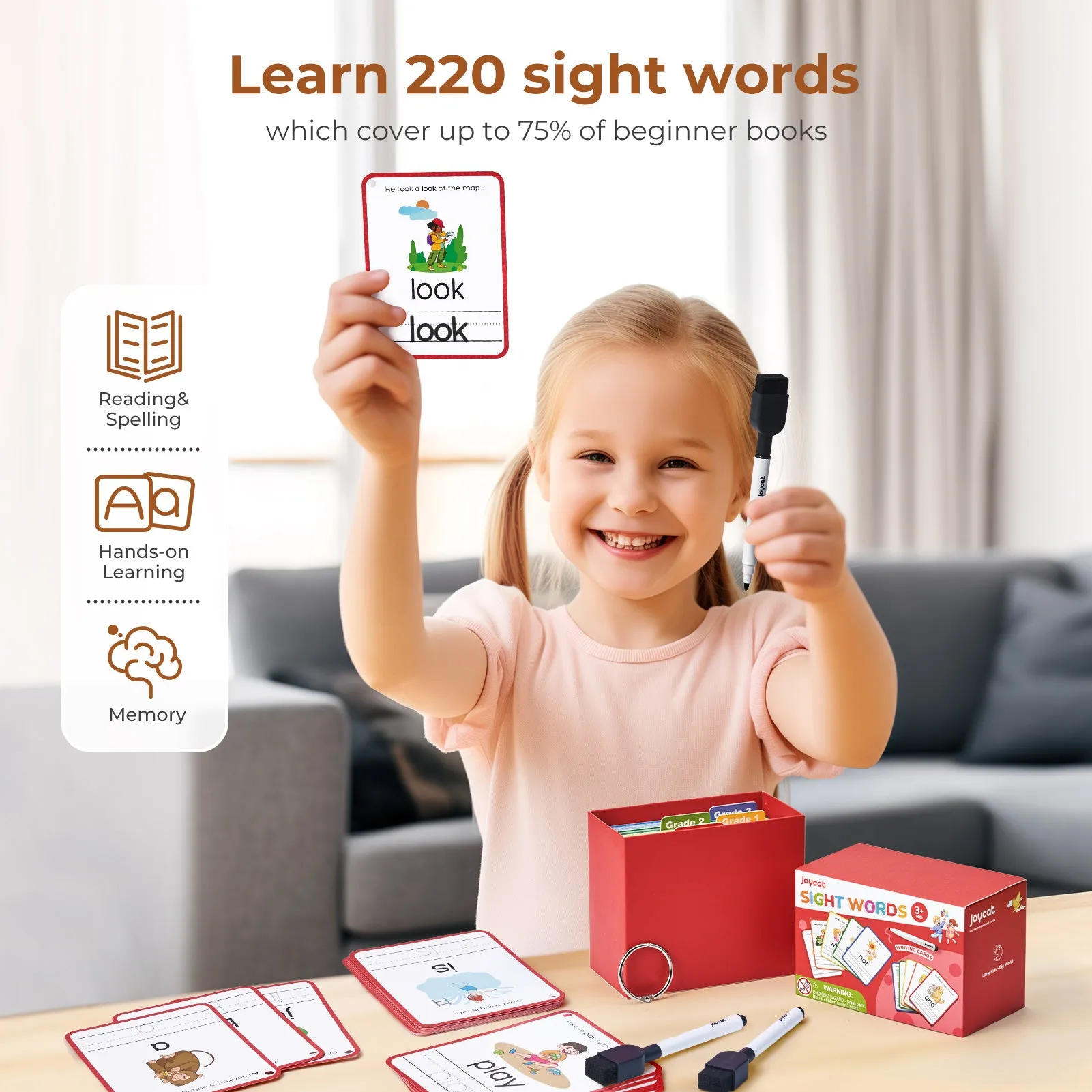 Sight Words Kids Writing Flash Cards