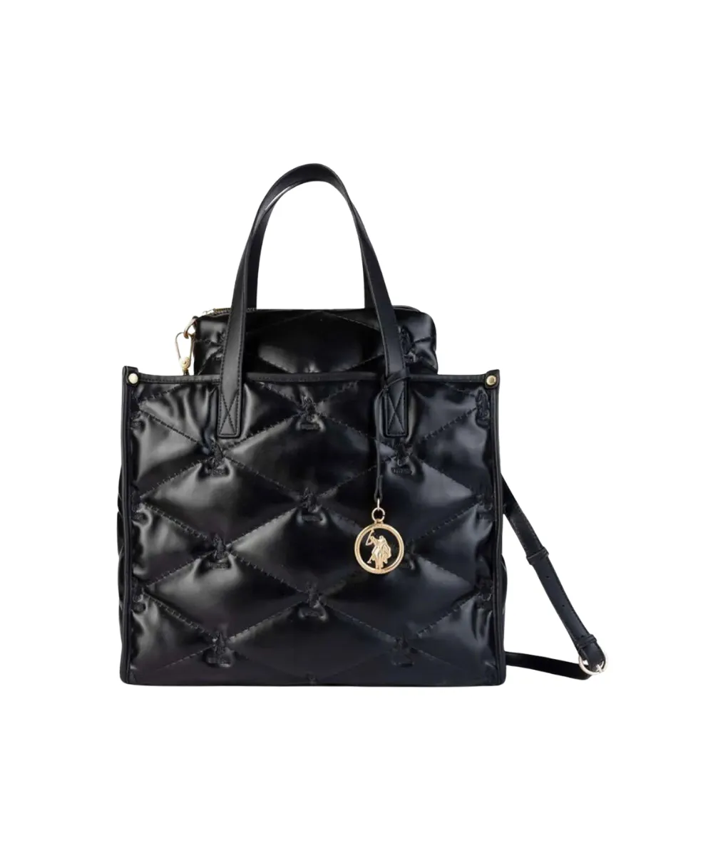 U.S. POLO ASSN.-WOMEN-THE AUSTIN-LARGE SHOULDER BAG-IN-BLACK