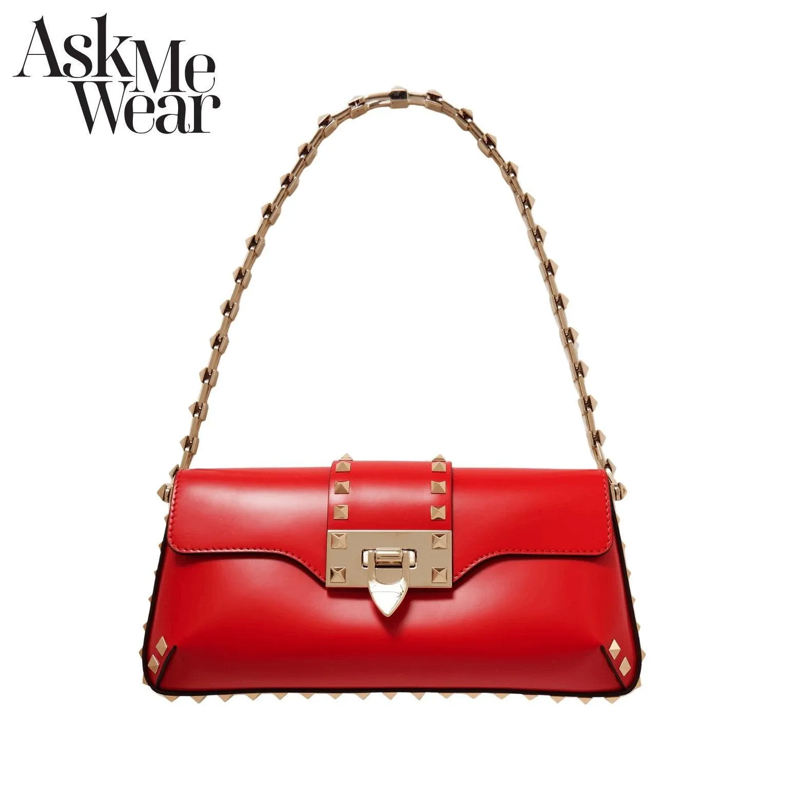 VALENTINO Rockstud leather shoulder bag