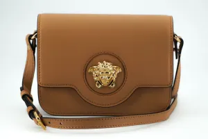 Versace Elegant Calf Leather Shoulder Bag in Brown