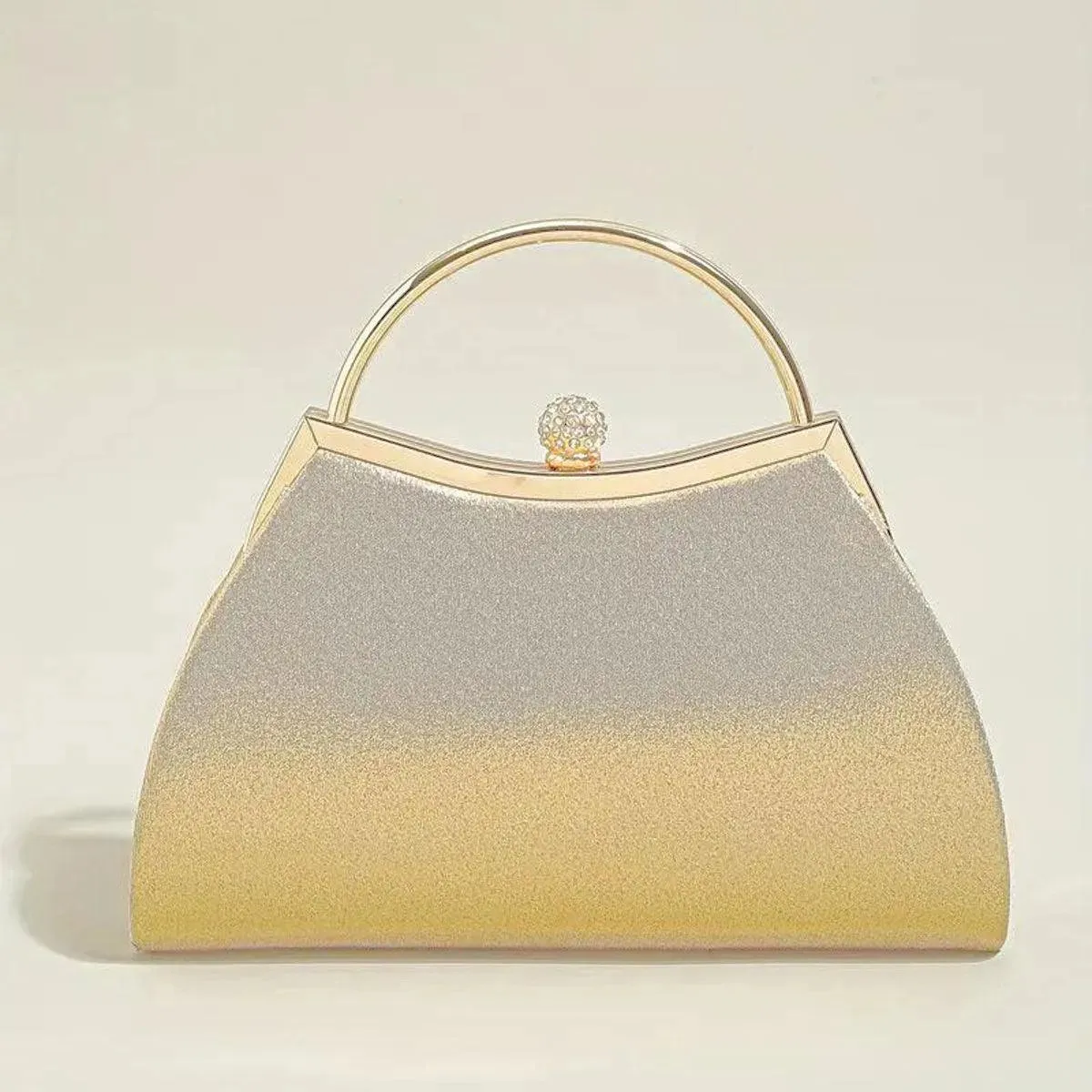 Versatile Gold Ruched Handbag for Stylish Women